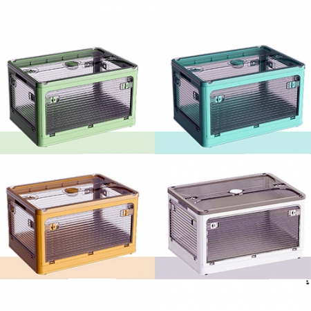 4면 개방 반투명 리빙박스 다용도 수납 정리 폴딩박스 미디움 #2