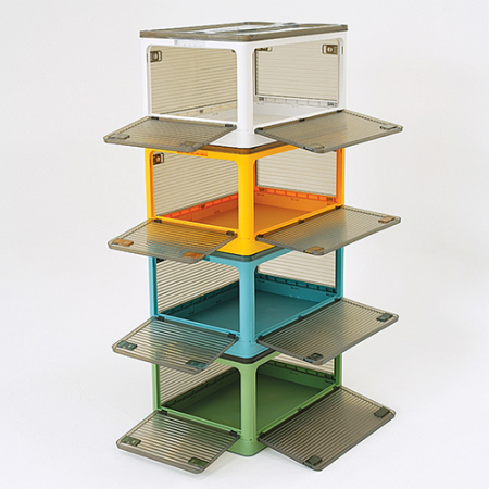 4면 개방 반투명 리빙박스 다용도 수납 정리 폴딩박스 슈퍼 킹 사이즈 #3