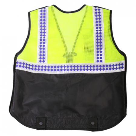 경찰형 배색 바둑무늬 망사 조끼 AD-713 #3