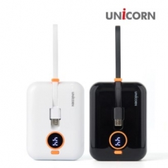 유니콘 대용량 10, 000mAh C타입, 8핀 동시 충전가능 잔량 LED표시 PB-VC100