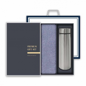 송월 프리미엄 텀블러 세트(40수 160g 타올 1매 + 스마트텀블러 500ml 1개)
