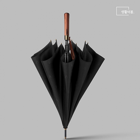 생활더봄 OLYCAT 8K 사슴패턴 우드그립 초대형 프리미엄 골프 자 동장우산 #3