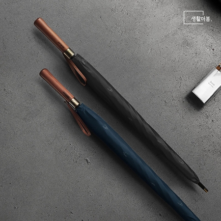 생활더봄 OLYCAT 8K 사슴패턴 우드그립 초대형 프리미엄 골프 자 동장우산 #2