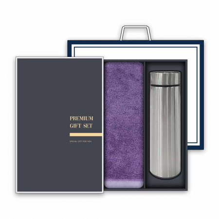 송월 프리미엄 텀블러 세트(뱀부 180g 타올 1매 + 스마트 텀블러 500ml 1개) #2