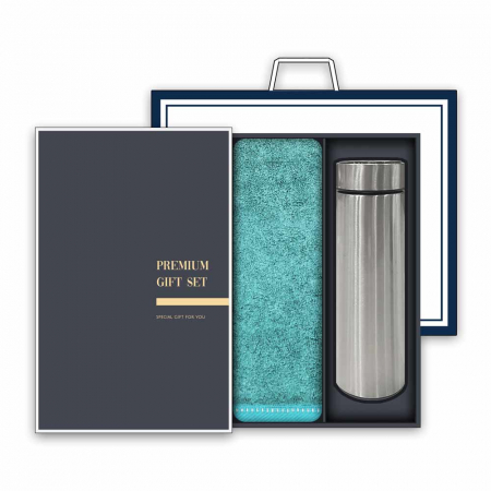 송월 프리미엄 텀블러 세트(뱀부 200g 타올 1매 + 스마트 텀블러 500ml 1개) #2