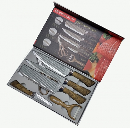 칼 세트, 우드스타일 칼 세트, 6p 칼 세트, 주방칼 세트 #3