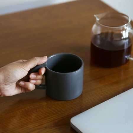 에라토 룬머그 도자기 머그컵 화이트, 차콜 #8