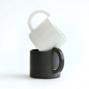 에라토 룬머그 도자기 머그컵 화이트, 차콜