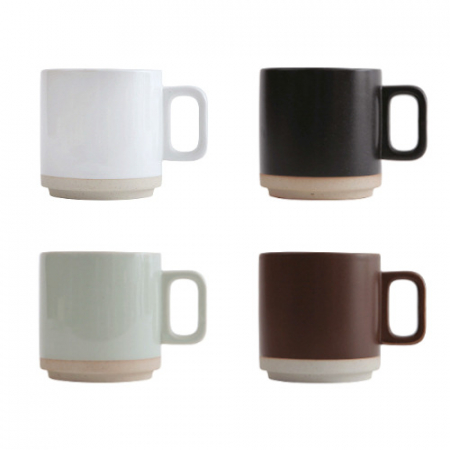 에라토 모래머그 도자기 머그컵 화이트, 블랙, 비취, 브라운 #2