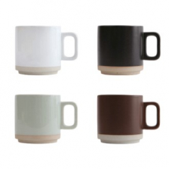에라토 모래머그 도자기 머그컵 화이트, 블랙, 비취, 브라운
