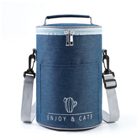 CG881 에코라이프 실용적인 원형 보온도시락 가방 (중형) #2