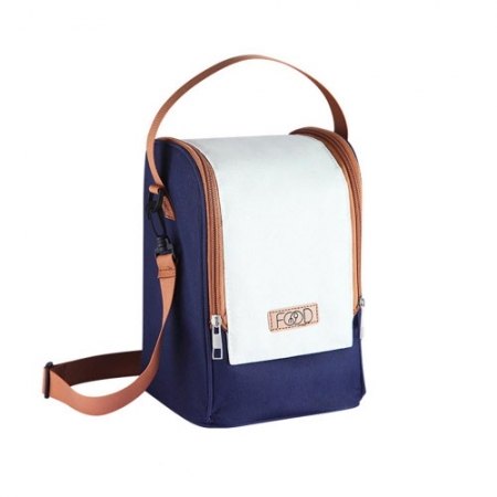 CG894 에코라이프 심플 둥근 보온보냉 핸드백 도시락 가방 (소형) #2