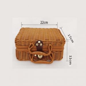 CD821 네이쳐 도시락 가방 수납 라탄 피크닉 가방 (221711cm)