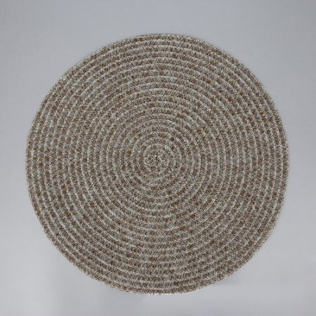 CF977 에코라이프 빈티지 단열 PVC 린넨 원형 매트 #2