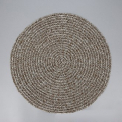 CF977 에코라이프 빈티지 단열 PVC 린넨 원형 매트