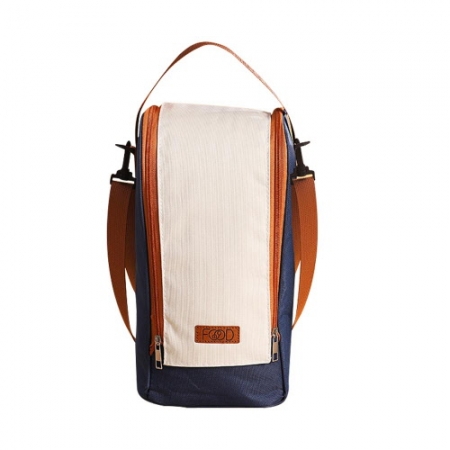 CG896 에코라이프 심플 둥근 보온보냉 핸드백 도시락 가방 (대형) #2