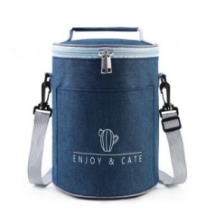 CG882 에코라이프 실용적인 원형 보온 도시락 가방 (대형)