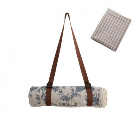 CG537 네이쳐 빈티지 블루 플라워 피크닉 매트 (150*150) #2