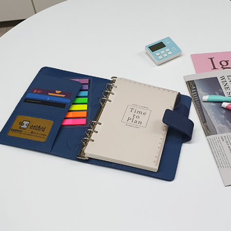 블루 리펌 6공 자석 시스템 다이어리 32절 #4