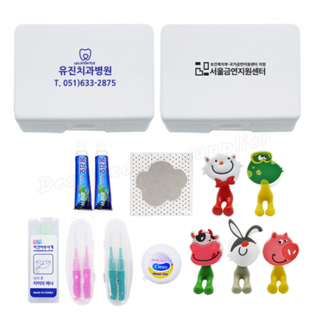 치아구급함 알뜰 4호 치간칫솔 4p 케이스 칫솔걸이 치약 세트 #4