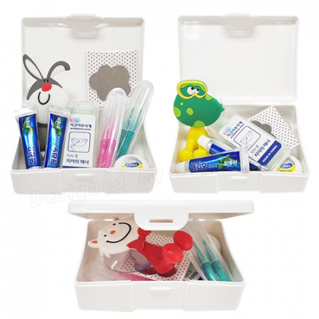 치아구급함 알뜰 4호 치간칫솔 4p 케이스 칫솔걸이 치약 세트 #3