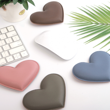 두루 하트형 가죽 마우스 손목받침대 #3