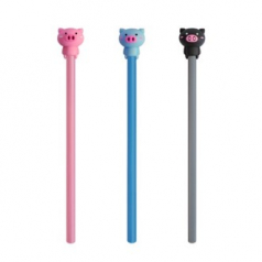 돼지 캐릭터 연필 HB심