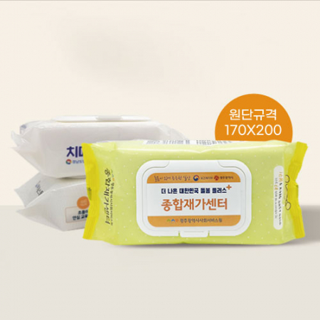 물누리 비닐칼라 인쇄 물티슈 80매 (55g엠보) #2