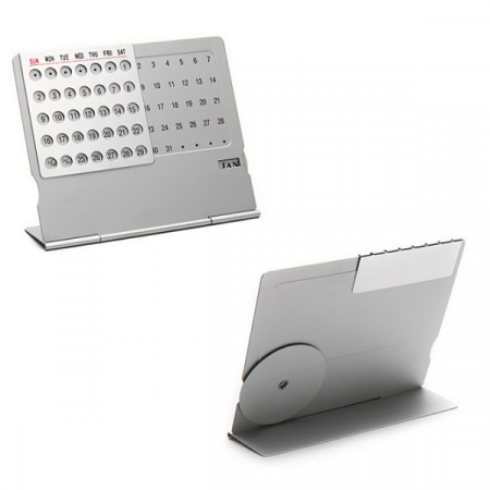 알루미늄 만년 달력 탁상 미니 평생 인테리어 사무실 관공서 책상 #2