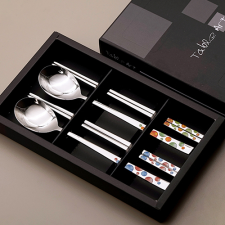 써클칼라 수저 부부 세트 (믹스) #2