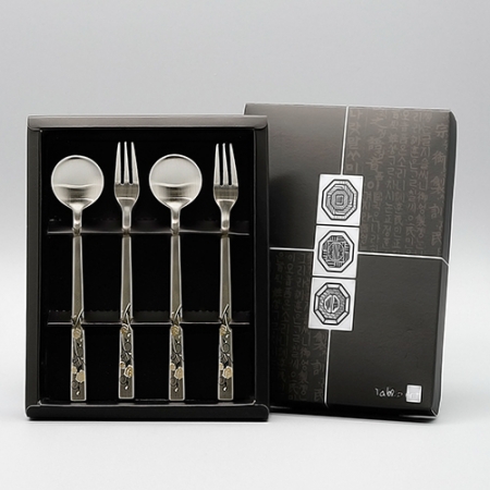 로즈블랙 티스푼 티포크 4P 세트 #2