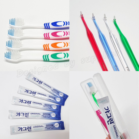 치과용 어금니칫솔 큐빅 오랄비 고탄력 미세모 가그린 1P / 교정용 칫솔세트 #5