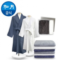 송월 고급형 선물세트, 프리미엄 가운 1P + 바스 타올 1P