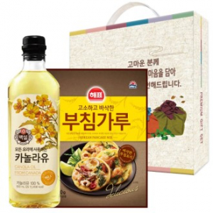 백설 카놀라유, 해표 부침가루 선물세트