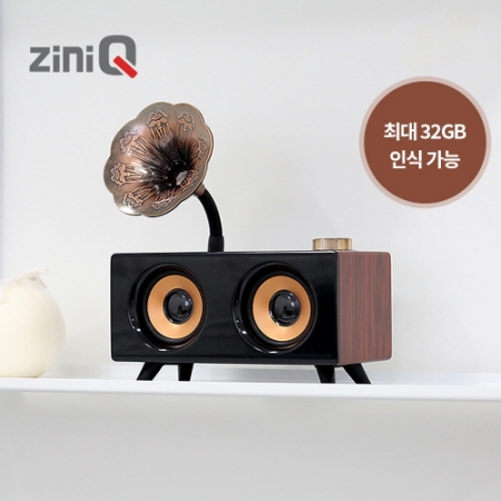 지니큐 무선 레트로 엔틱 블루투스5.0 스피커 휴대용 탁상용 FM라디오 MF-7000B #3