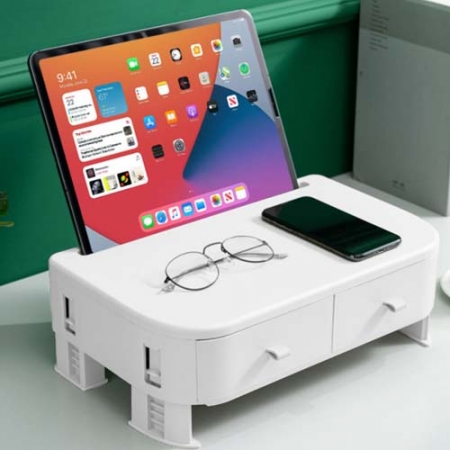 베이직 서랍형 4단 높이조절 모니터받침대 모니터스탠드 #2