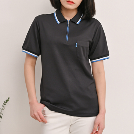 캐쥬얼 집업 폴로 카라 티셔츠 S-3XL (반팔 / 긴팔), 남성 여성 단체 티셔츠 #4