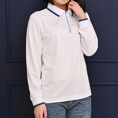 캐쥬얼 집업 폴로 카라 티셔츠 S-3XL (반팔 / 긴팔), 남성 여성 단체 티셔츠 #6