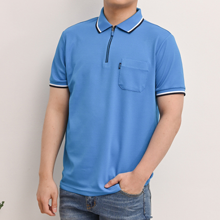 캐쥬얼 집업 폴로 카라 티셔츠 S-3XL (반팔 / 긴팔), 남성 여성 단체 티셔츠 #3