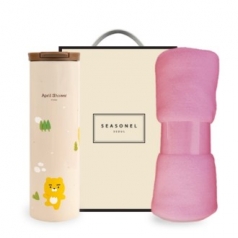 시즈넬 고급선물세트 카카오 슬림 텀블러 550ml + 무릎담요