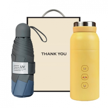 시즈넬 선물세트 5단우산+카카오 밀키 텀블러 350ml #2