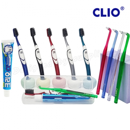 어금니칫솔+클리오 퍼펙션+크리오 치약 / 교정 치과용 칫솔 치약 세트 #2