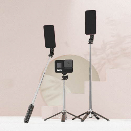 [지클랜] 충전식 블루투스 무선 셀카봉 쿼드 4단지지대 #6