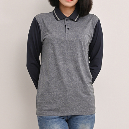 남성 여성 스판핏 반팔 긴팔 폴로 카라 티셔츠 #7