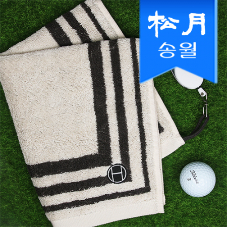 스퀘어 골프 미니타올, 골프수건, 릴 골프공 타올 스퀘어 고리 34x42cm #2