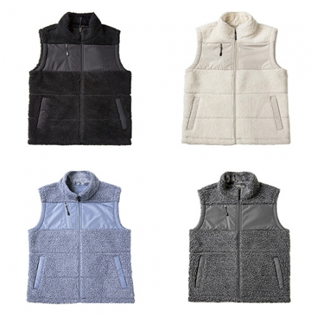 양털 후리스 뽀글이 배색 조끼 베스트 로고 인쇄 가능 단체복 #2