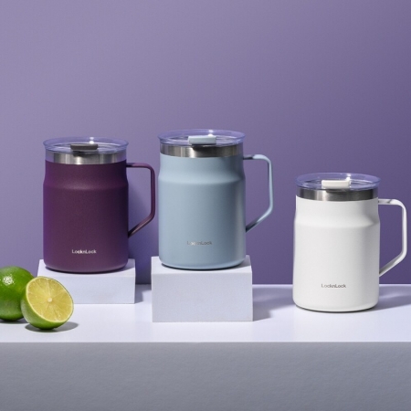 스텐 메트로 머그 텀블러 475ml 화이트, 블루, 바이올렛 #2