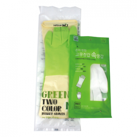 투톤 고무장갑 + 속장갑 세트 #2