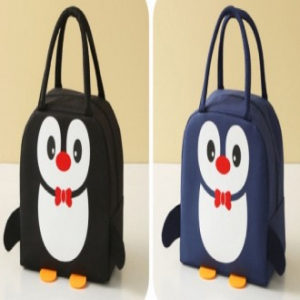 보온 보냉 펭귄 도시락통가방 미니 어린이 유치원 교회 보냉백 런치박스 소풍