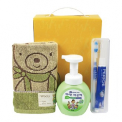 욕실용품세트 N-U (기라로쉬 핸드타올 + 아이깨끗해 + 휴대용 치약 칫솔세트)